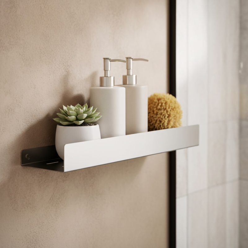 BATHROOM SHELF REA SF04-600 60CM BRUSH STEEL