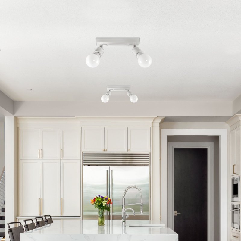 Ceiling Lamp Chandelier TOOLIGHT APP695-2C Spotlight 2 White 2-light points E27 20x7Cm