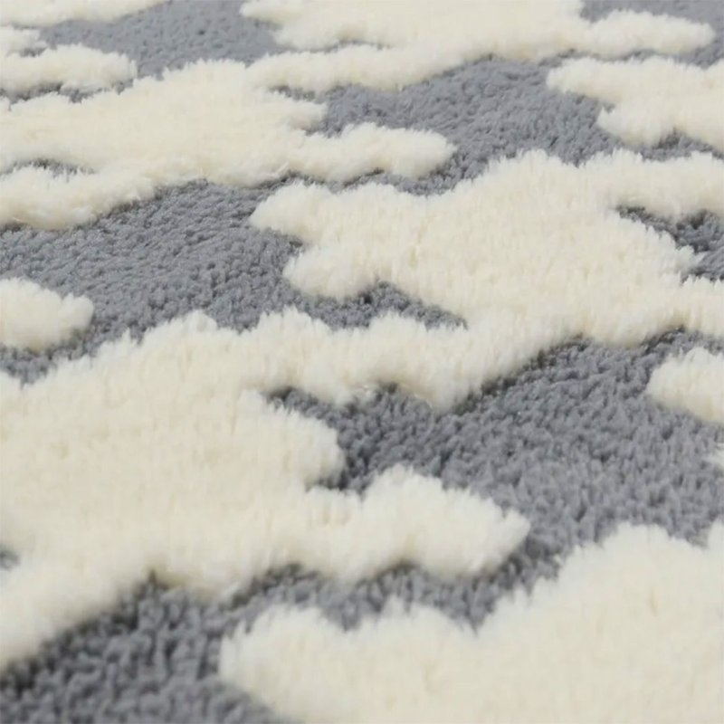 PLUSH CARPET CLOVER PEPITKA GREY 1.40*2.00