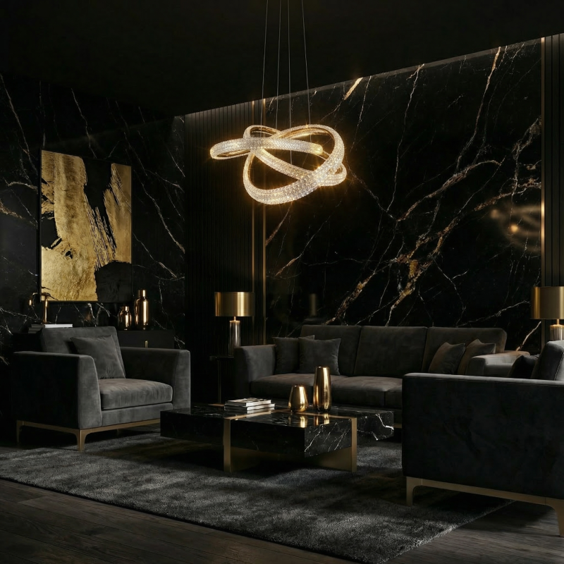 CEILING LAMP CHANDELIER REA G153-CP GOLD GOLD PLAFON