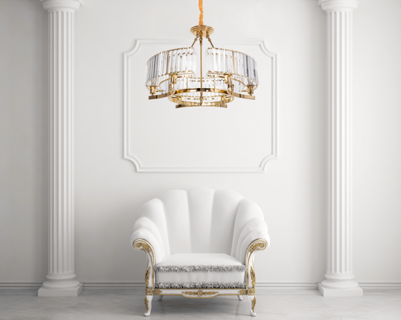 Pendant Lamp TOOLIGHT APP789-6C Cristal 6-light points E14 83x83x114cm