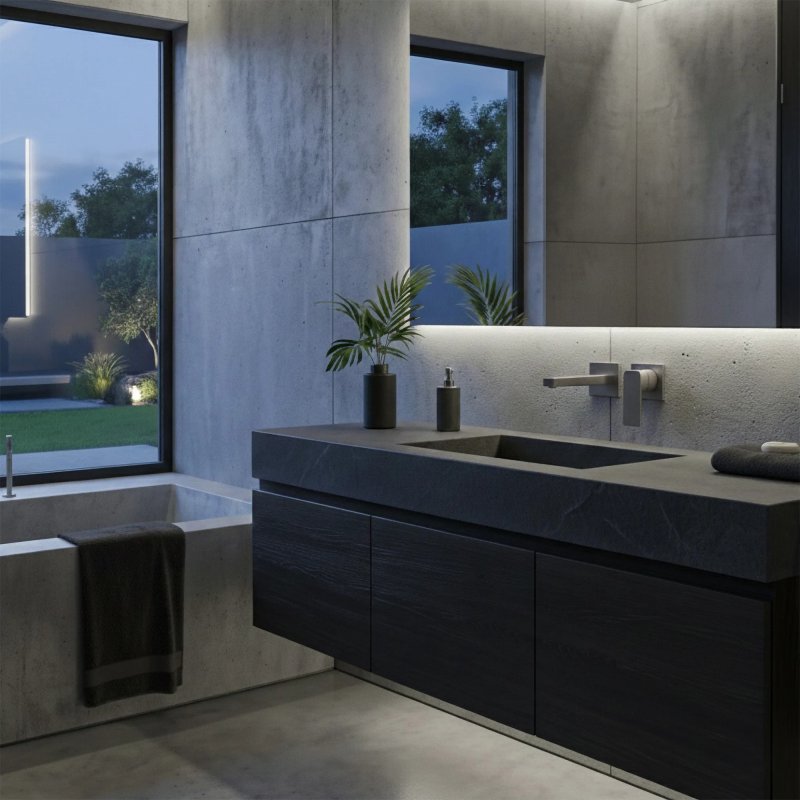 CONCEALED WASHBASIN TAP REA ARLO BRUSH NICKEL