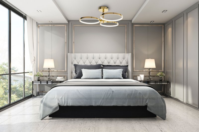 Pendant LED Lamp TOOLIGHT APP993-C Gold + remote control 3-light points 70W 63x66x24cm
