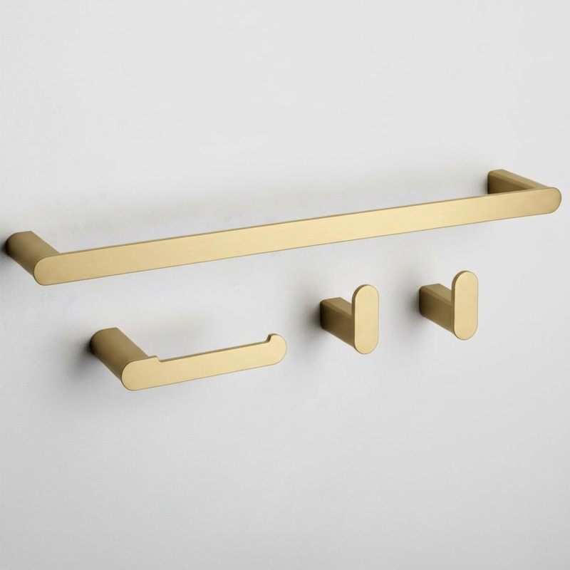 BATHROOM HOOK SET REA MATI BRUSH GOLD 4 PIECES