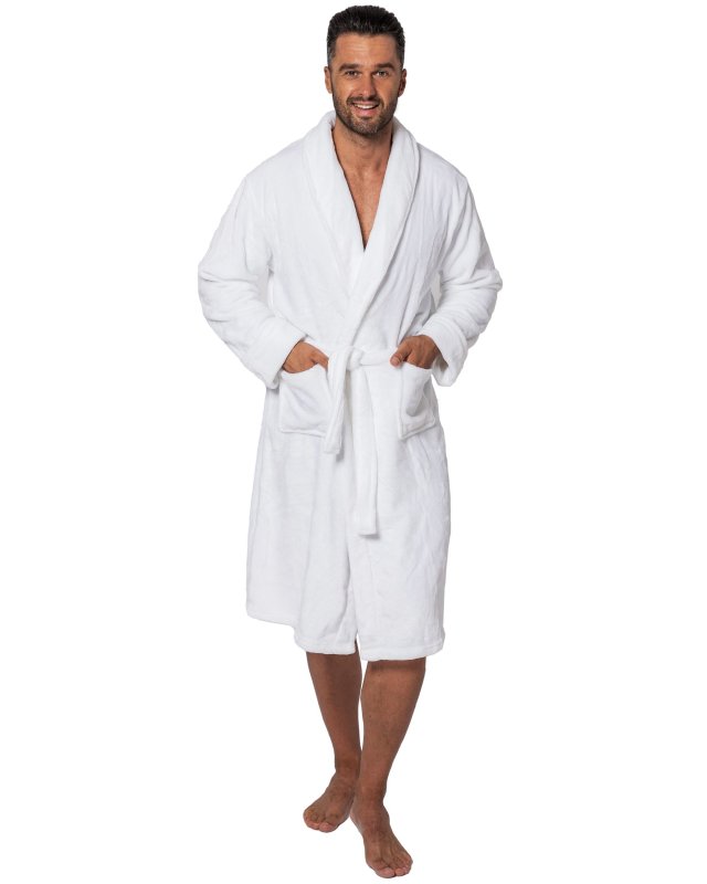 Bathrobe MEN King White collar S/M