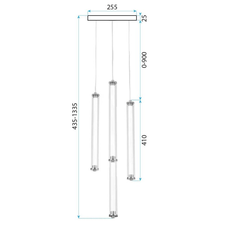 CEILING LAMP CHANDELIER TOOLIGHT LED G024-4CPR GOLD
