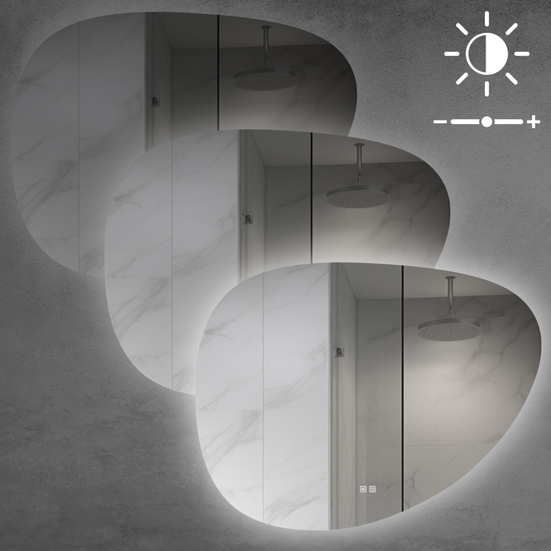 MIRROR REA LED H142 86X63CM TRANSPARENT