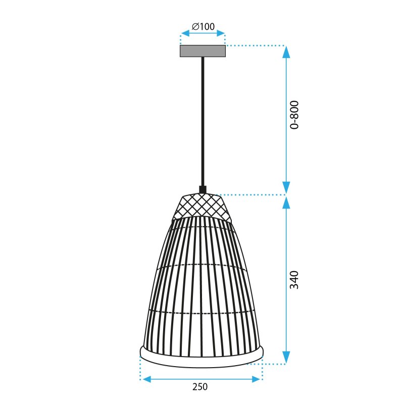 Pendant Lamp TOOLIGHT APP1328-1CP E27