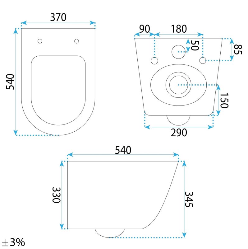 Rea Set: Wall-hung Toilet Bowl + Countertop Washbasin Duo Matcha Matt
