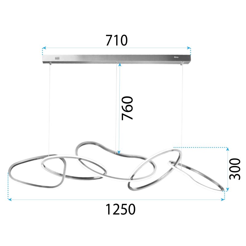 LED Lamp APP1054-CP 115x40x40cm