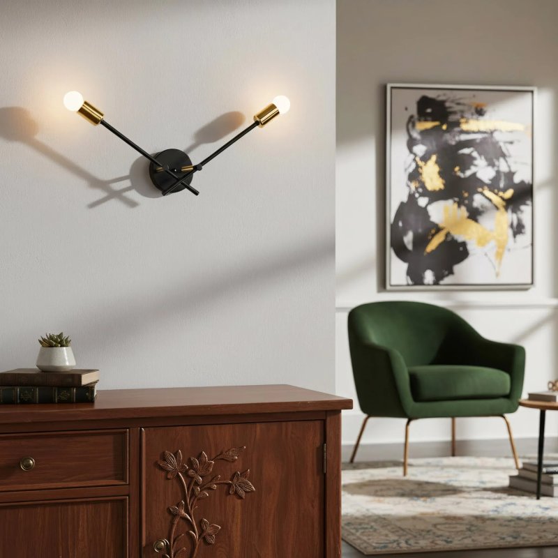 Wall Light Toolight APP1119-2W E27 black