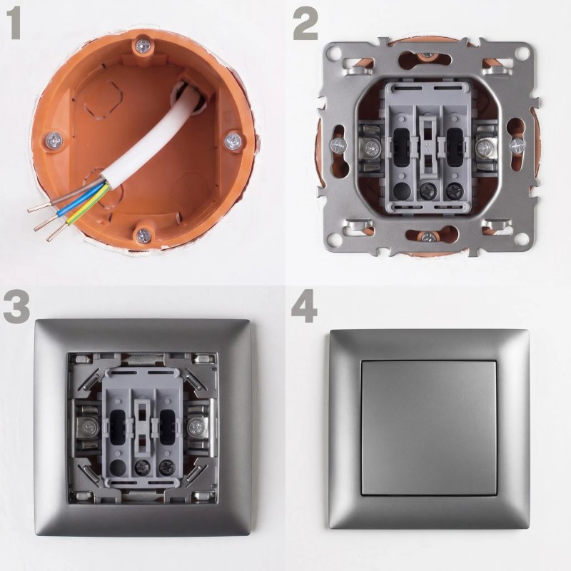 Toolight Single Socket Frame Oste Jnh013-1f Grey