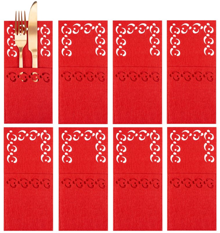 Cutlery Cover Set 8 pcs 2xKF357 Red