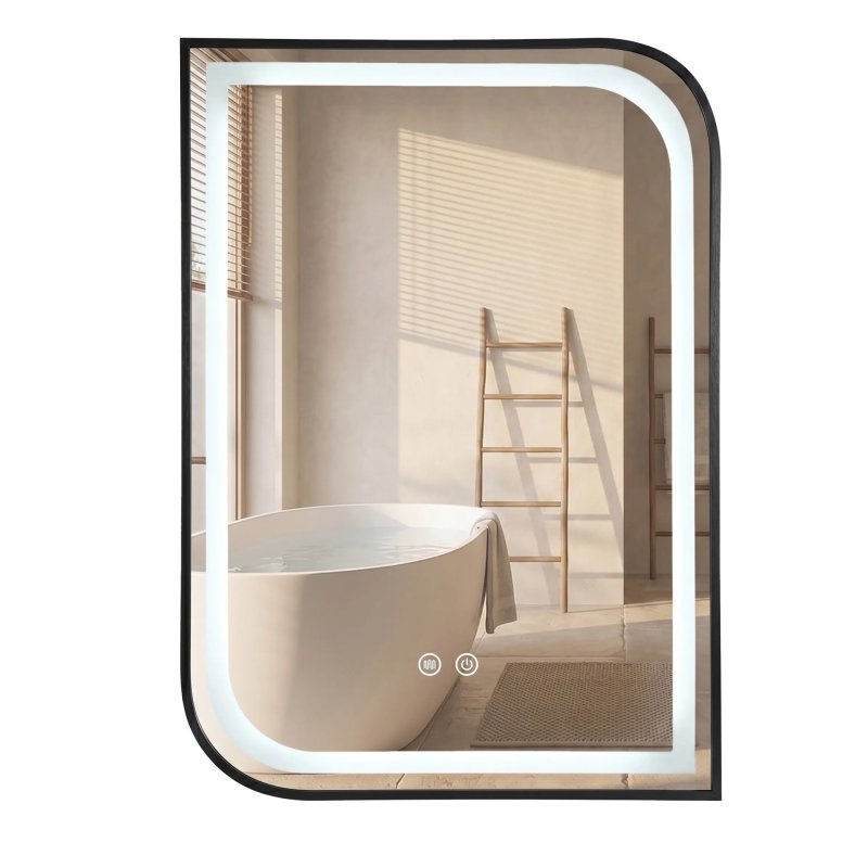 Mirror Rea Zone 80X60 Led Black