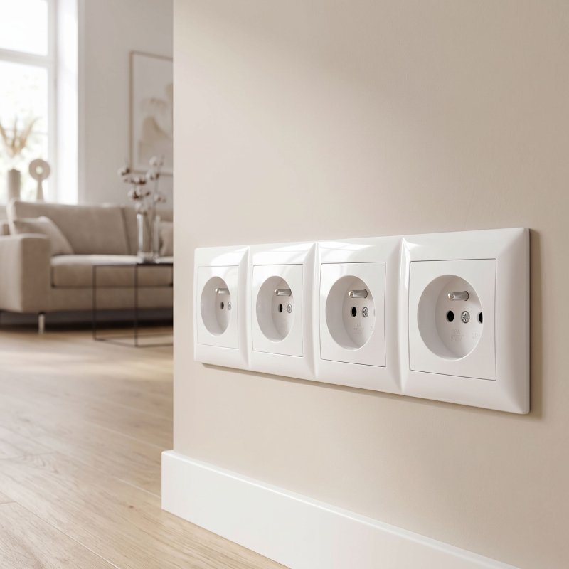 Toolight Quadruple Socket Frame Oste Jnh016-4f White