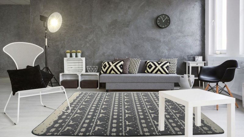 PLUSH CARPET CLOVER BERGEN GREY 1.60*2.30