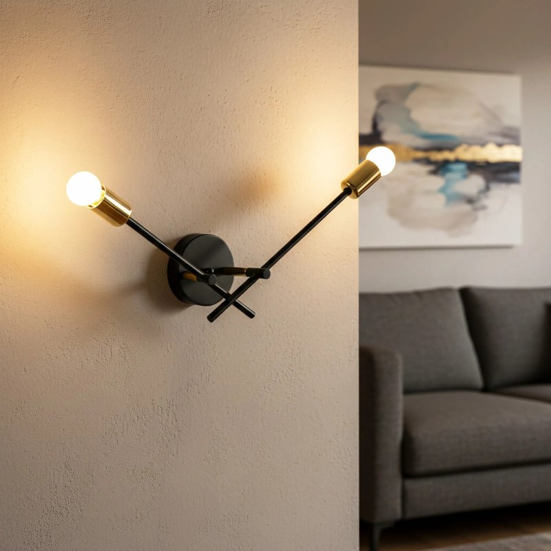 Wall Light Toolight APP1119-2W E27 black