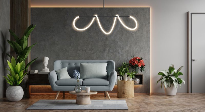 Pendant LED Lamp TOOLIGHT APP856 Black Metal Plastic 40W