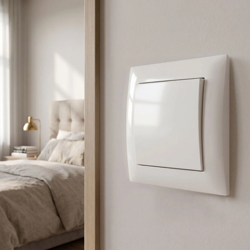 Toolight Single Switch With Frame Oste Jnh006-w White