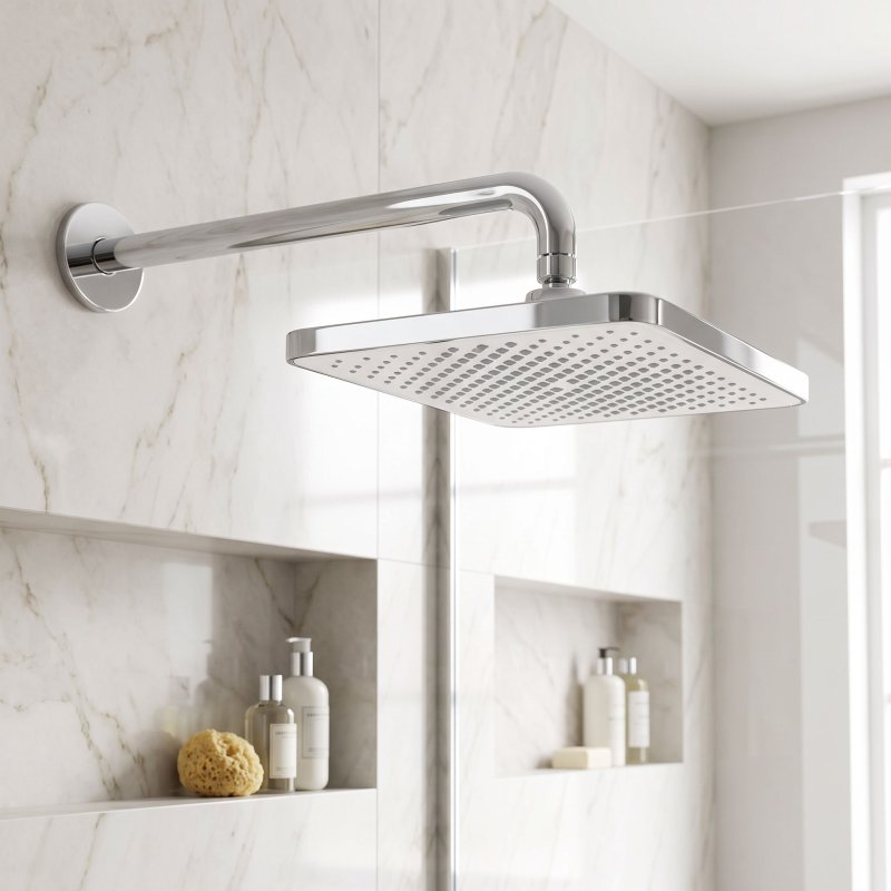 Rea Rectangular Shower Head Js-032 Chrome