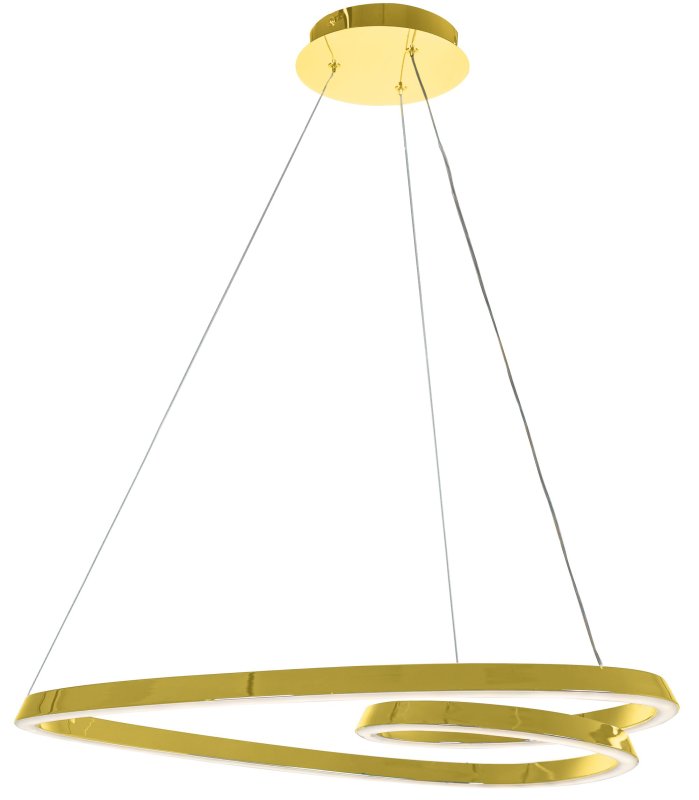 Pendant LED Lamp TOOLIGHT APP797-CP LOOP Gold + remote control 1-light point 70W 61,5x63cm