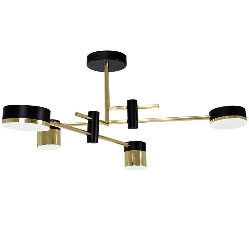 Pendant LED Lamp TOOLIGHT APP1001-4C Black Gold 4-light points 30W 68x68x31cm