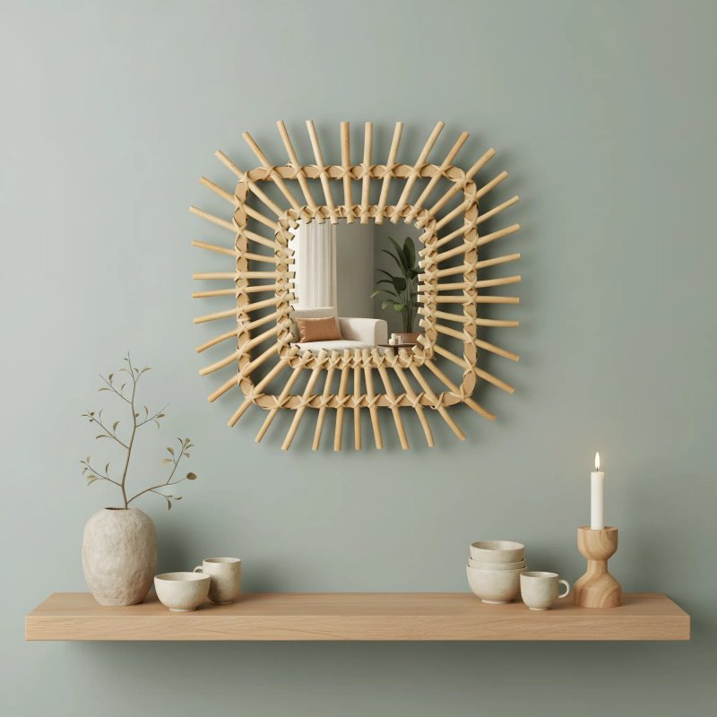 Boho Wall Mirror REA QDJ071 45cm