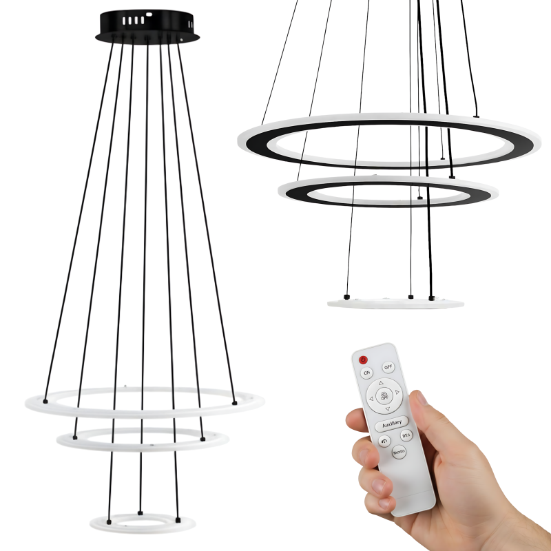 CEILING LAMP CHANDELIER TOOLIGHT LED G040-3CP BLACK