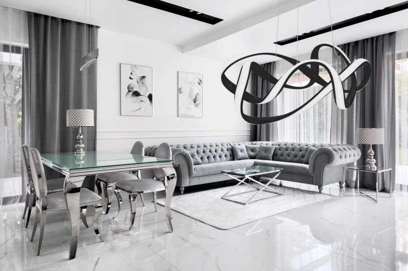 Pendant LED Lamp TOOLIGHT APP820-CP Modern EVE Black + remote control 1-light point 70 W 49x20cm