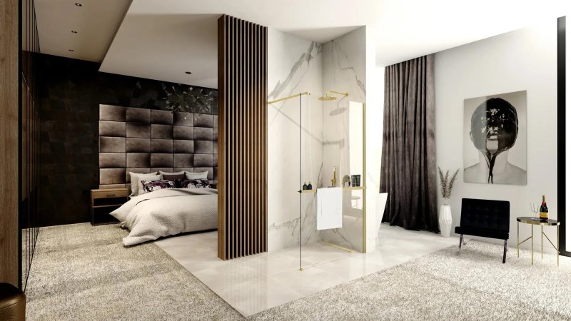 Bathroom hanger EVO GOLD BRUSH