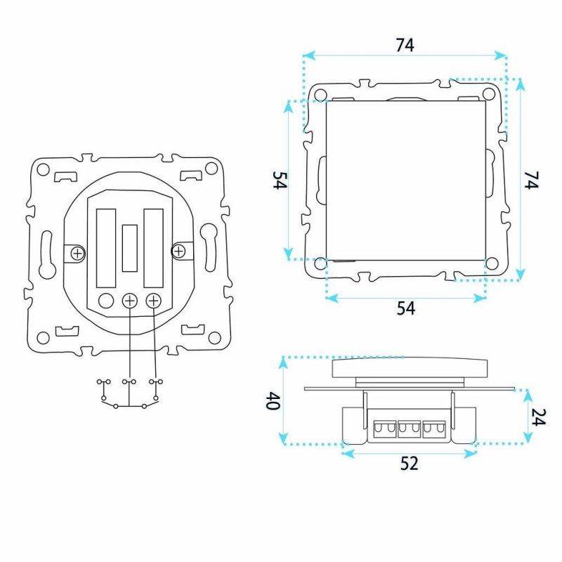 Toolight Single Switch Oste Jnh006-w Black