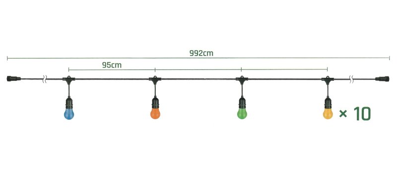 Outdoor garland black WOJ+14342