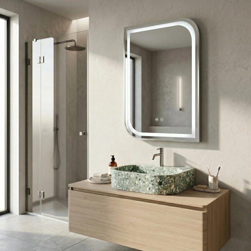 Mirror Rea Zone 70X50 Led Brush Nickel