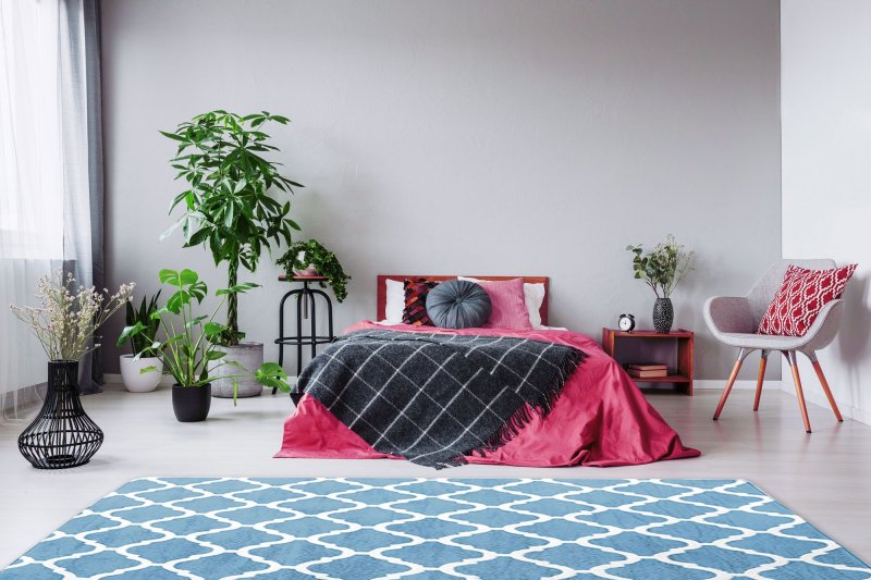 PLUSH CARPET CLOVER BLUE 1.20*1.70