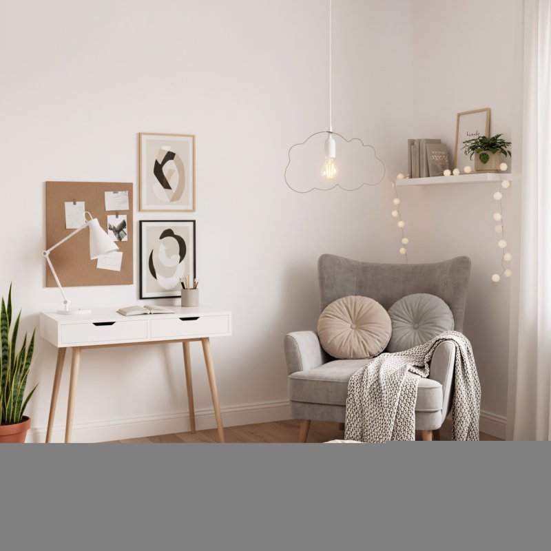 Lamp Cloud Grey 34,5x34,5x99,5cm