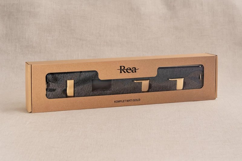 BATHROOM HOOK SET REA MATI GOLD 4 PIECES