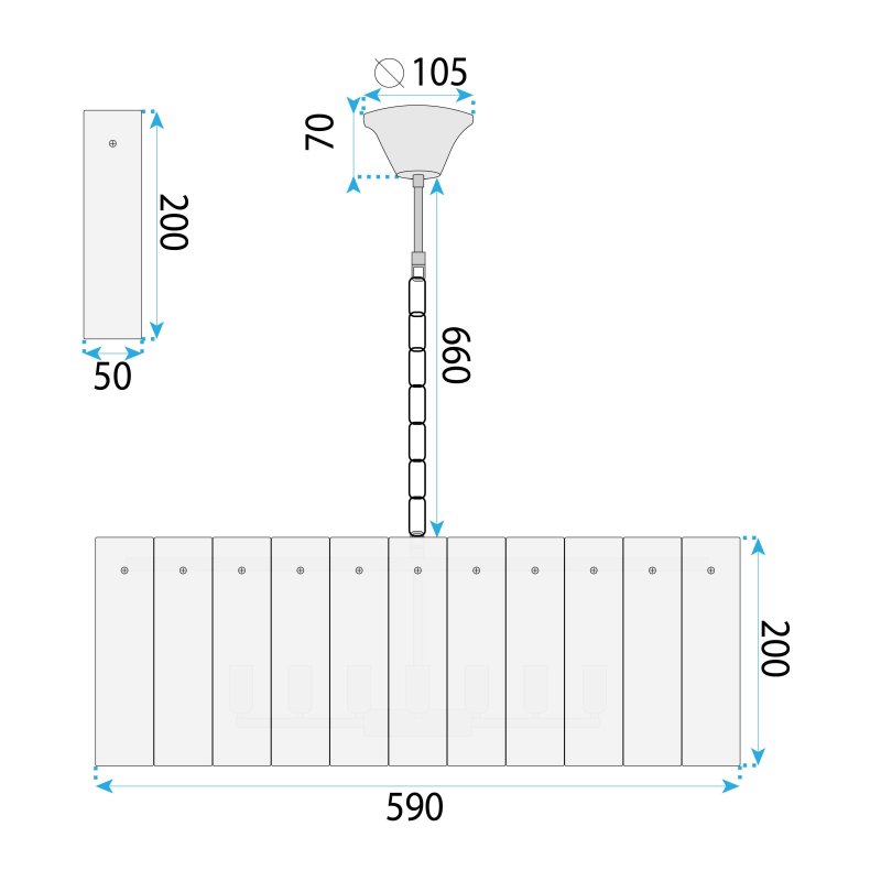 CEILING LAMP CHANDELIER TOOLIGHT APP1779-CP GOLD
