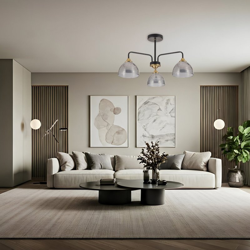 CEILING LAMP CHANDELIER TOOLIGHT G084-3C BLACK GREY