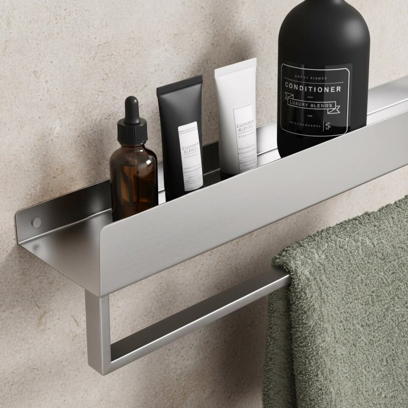 BATHROOM SHELF REA SF01-450 45CM BRUSH STEEL