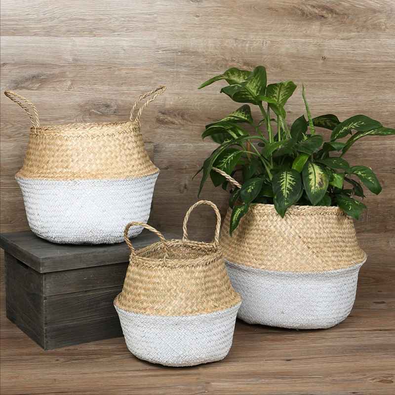 Natural boho-style basket YT21B-35