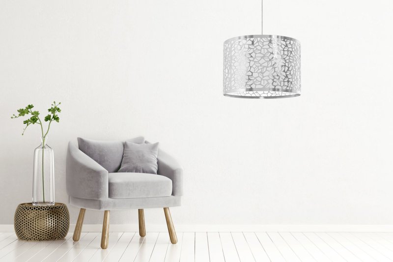 Pendant Lamp TOOLIGHT APP1015-1CP Chrome Round 1-light point E27 30x30x20-110cm