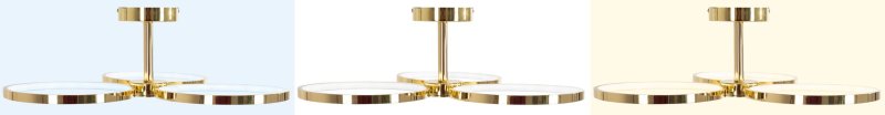 Pendant LED Lamp TOOLIGHT APP993-C Gold + remote control 3-light points 70W 63x66x24cm
