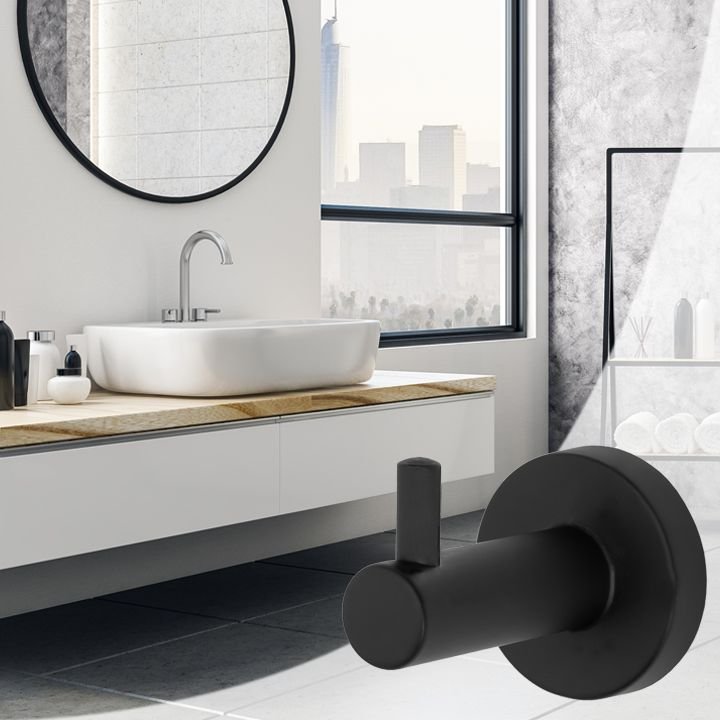 Bathroom hook hanger REA Black 322210