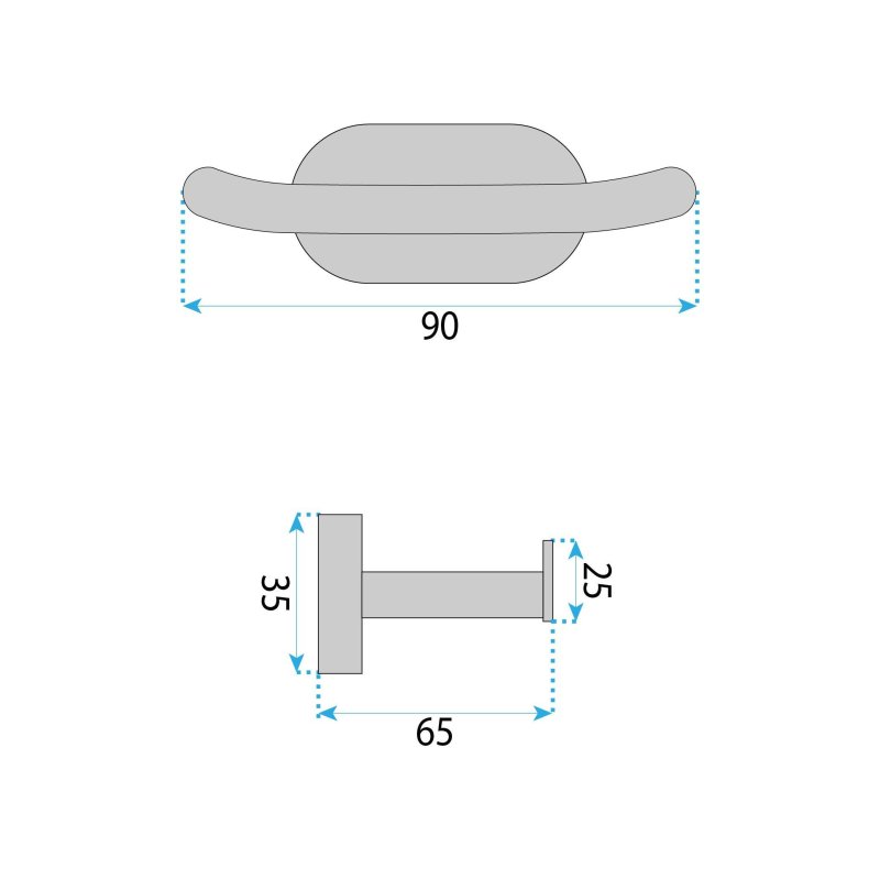 Rea Bathroom Hanger Til 105 Brush Copper