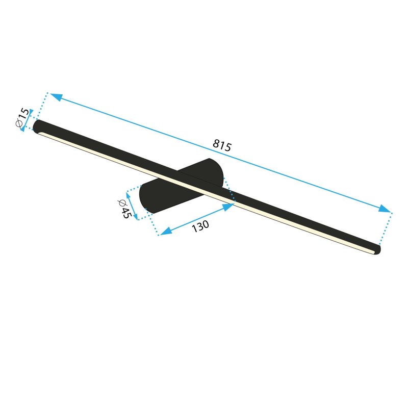 Bathroom Wall LED Light TOOLIGHT APP1346-W Gold 13W 80cm