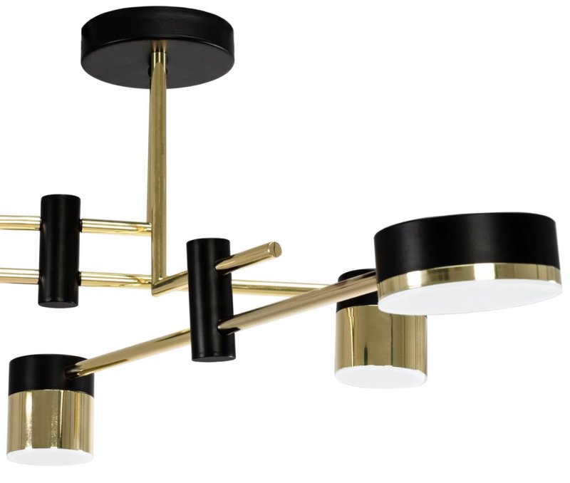 Pendant LED Lamp TOOLIGHT APP1001-4C Black Gold 4-light points 30W 68x68x31cm