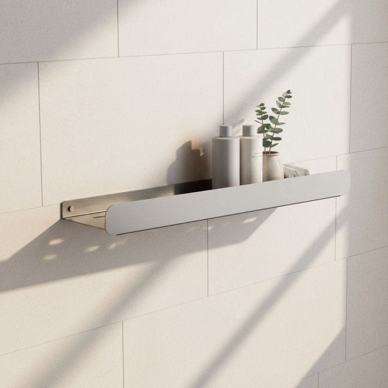 BATHROOM SHELF REA SF03-450 45CM BRUSH STEEL