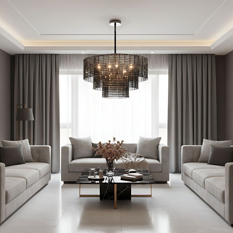 CEILING LAMP CHANDELIER TOOLIGHT APP1678-8CP GREY