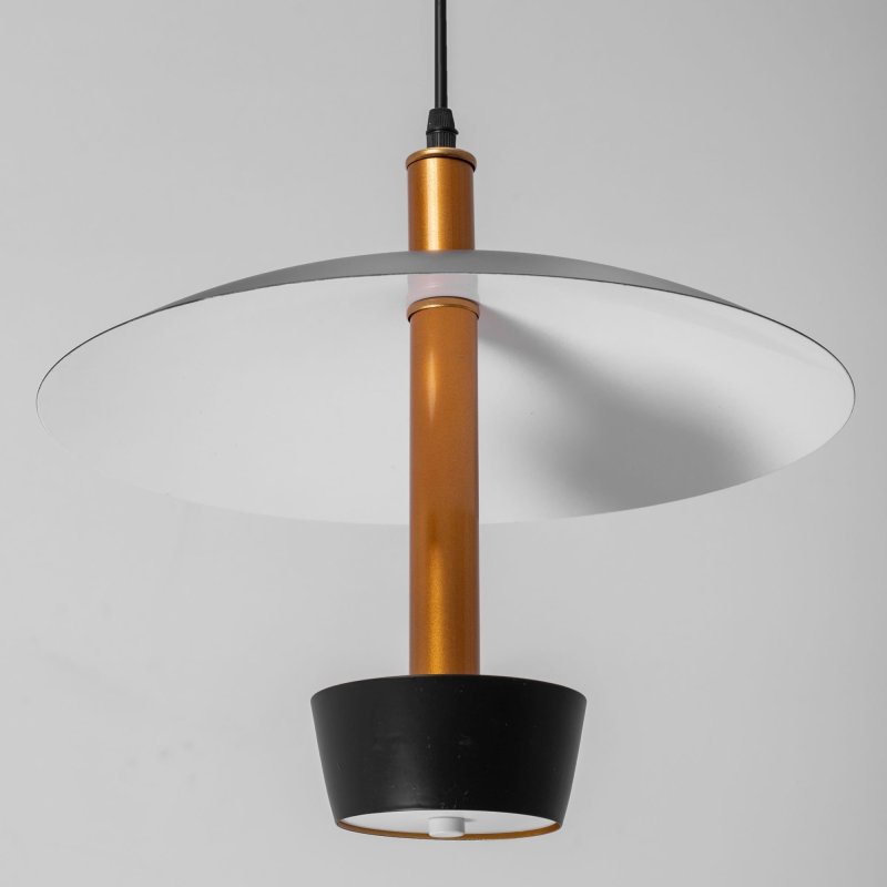 Pendant LED Lamp TOOLIGHT APP914-1CP Gold Black Round 1-light point 7W 35,5x30cm