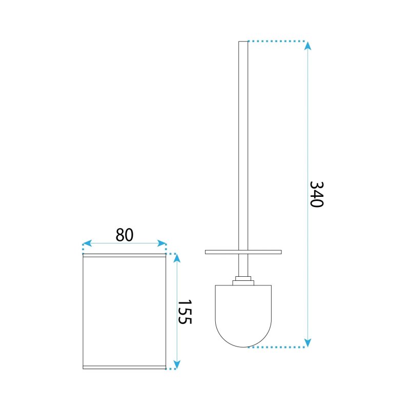 TOILET BRUSH REA B110 BRUSH STEEL